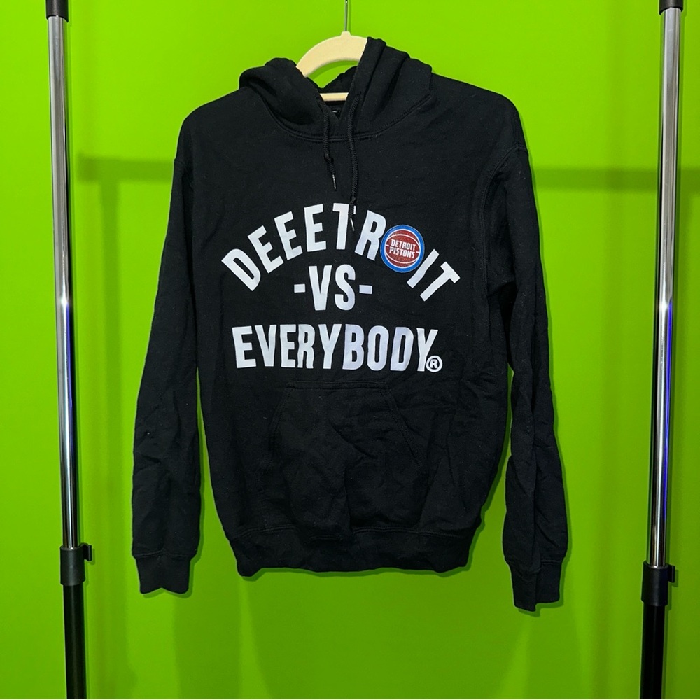 Vs. Everybody X Detroit Pistons “Deeetroit -vs- Everybody” Small Black Hoodie